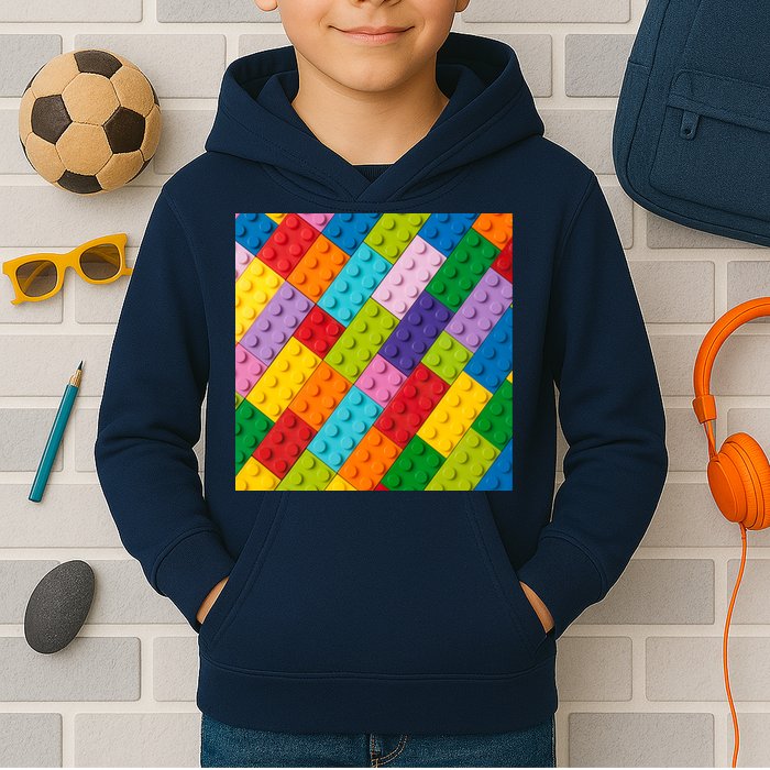 Many Toy Blocks Pattern Kids Hoodie
