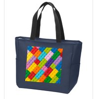 Many Toy Blocks Pattern Zip Tote Bag