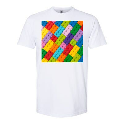 Many Toy Blocks Pattern Softstyle® CVC T-Shirt