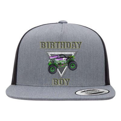 Monster Truck Birthday Monster Truck Are My Jam Lovers Flat Bill Trucker Hat