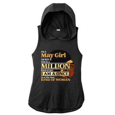 May Taurus Birthday Once In Lifetime Kinda Funny Gift Ladies PosiCharge Tri-Blend Wicking Draft Hoodie Tank