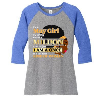 May Taurus Birthday Once In Lifetime Kinda Funny Gift Women's Tri-Blend 3/4-Sleeve Raglan Shirt