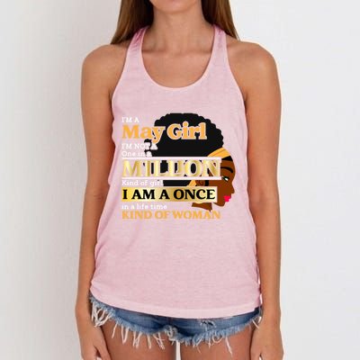 May Taurus Birthday Once In Lifetime Kinda Funny Gift Women's Knotted Racerback Tank