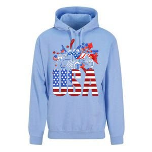 Monster Truck Boy USA American Flag July 4th Unisex Surf Hoodie