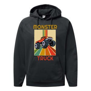 Monster Truck Big Style Truck Performance Fleece Hoodie