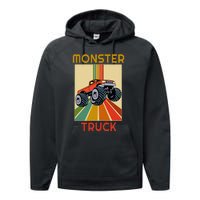 Monster Truck Big Style Truck Performance Fleece Hoodie