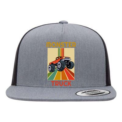 Monster Truck Big Style Truck Flat Bill Trucker Hat