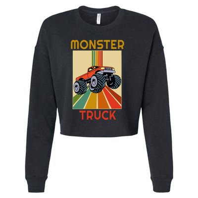 Monster Truck Big Style Truck Cropped Pullover Crew