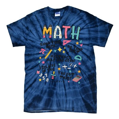 Math Teacher Back To School Tie-Dye T-Shirt