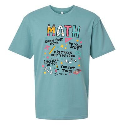 Math Teacher Back To School Sueded Cloud Jersey T-Shirt