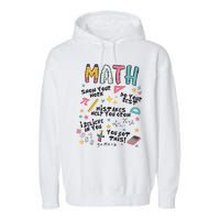 Math Teacher Back To School Garment-Dyed Fleece Hoodie