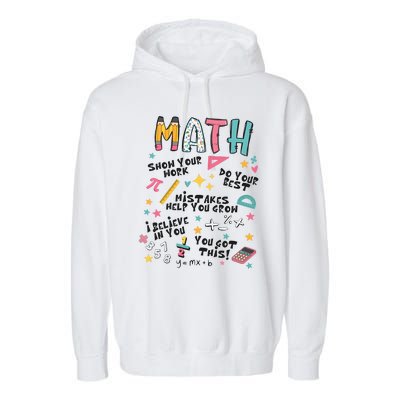 Math Teacher Back To School Garment-Dyed Fleece Hoodie