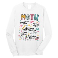 Math Teacher Back To School Long Sleeve Shirt