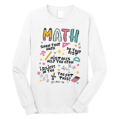 Math Teacher Back To School Long Sleeve Shirt