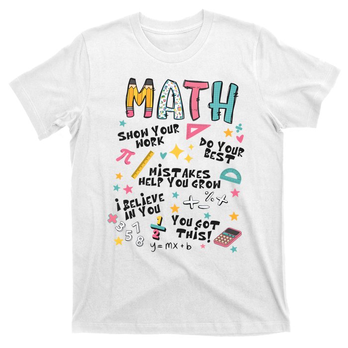 Math Teacher Back To School T-Shirt