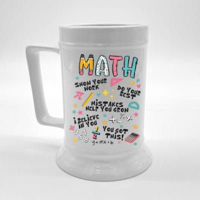 Math Teacher Back To School Beer Stein