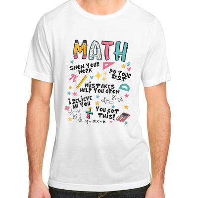 Math Teacher Back To School Adult ChromaSoft Performance T-Shirt