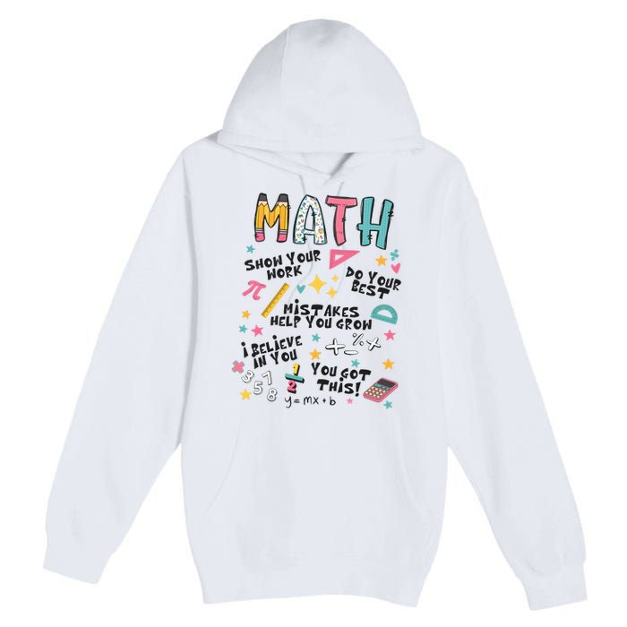 Math Teacher Back To School Premium Pullover Hoodie