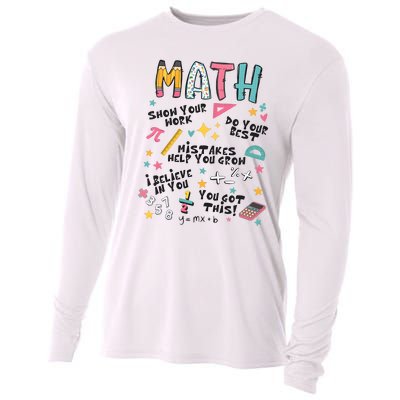 Math Teacher Back To School Cooling Performance Long Sleeve Crew