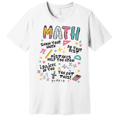 Math Teacher Back To School Premium T-Shirt