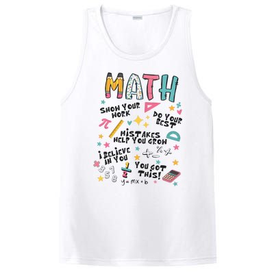 Math Teacher Back To School PosiCharge Competitor Tank