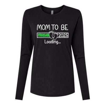 Mom To Be 2025 Mom Loading 2025 Mother Expect Baby 2025 Womens Cotton Relaxed Long Sleeve T-Shirt