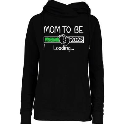 Mom To Be 2025 Mom Loading 2025 Mother Expect Baby 2025 Womens Funnel Neck Pullover Hood