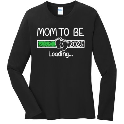 Mom To Be 2025 Mom Loading 2025 Mother Expect Baby 2025 Ladies Long Sleeve Shirt