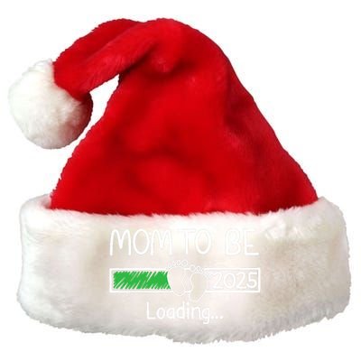 Mom To Be 2025 Mom Loading 2025 Mother Expect Baby 2025 Premium Christmas Santa Hat