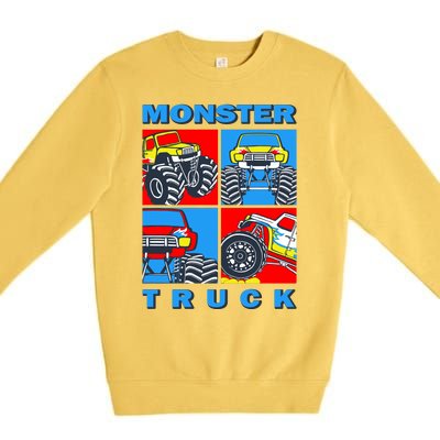 Monster Truck Block Premium Crewneck Sweatshirt