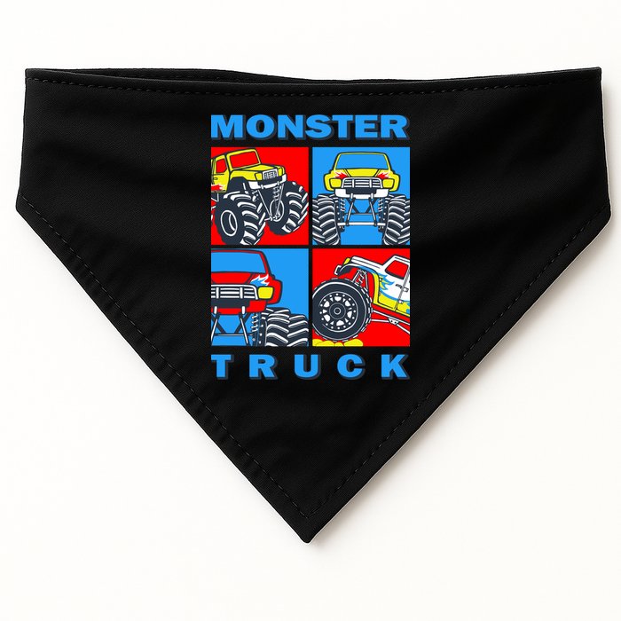 Monster Truck Block USA-Made Doggie Bandana