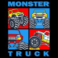 Monster Truck Block USA-Made Doggie Bandana