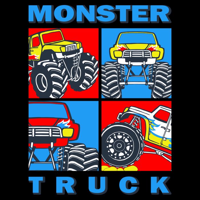 Monster Truck Block USA-Made Doggie Bandana