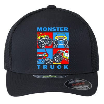 Monster Truck Block Flexfit Unipanel Trucker Cap