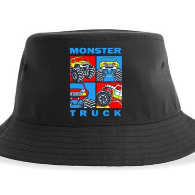 Monster Truck Block Sustainable Bucket Hat