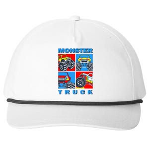 Monster Truck Block Snapback Five-Panel Rope Hat