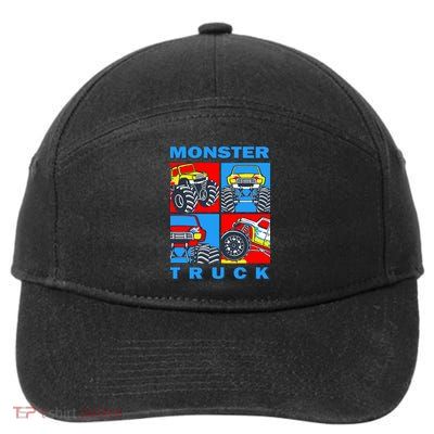 Monster Truck Block 7-Panel Snapback Hat