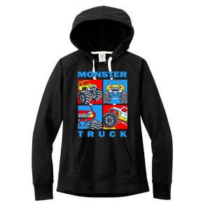 Monster Truck Block Women's Fleece Hoodie