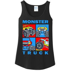 Monster Truck Block Ladies Essential Tank