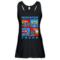 Monster Truck Block Ladies Essential Flowy Tank