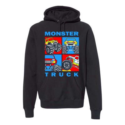 Monster Truck Block Premium Hoodie