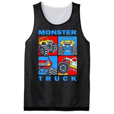 Monster Truck Block Mesh Reversible Basketball Jersey Tank