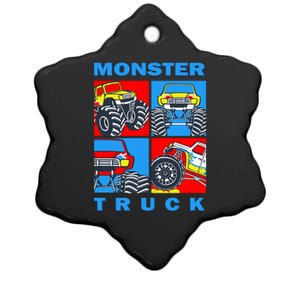 Monster Truck Block Ceramic Star Ornament