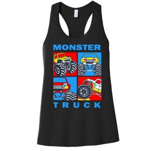 Monster Truck Block Women's Racerback Tank