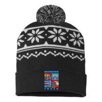 Monster Truck Block USA-Made Snowflake Beanie