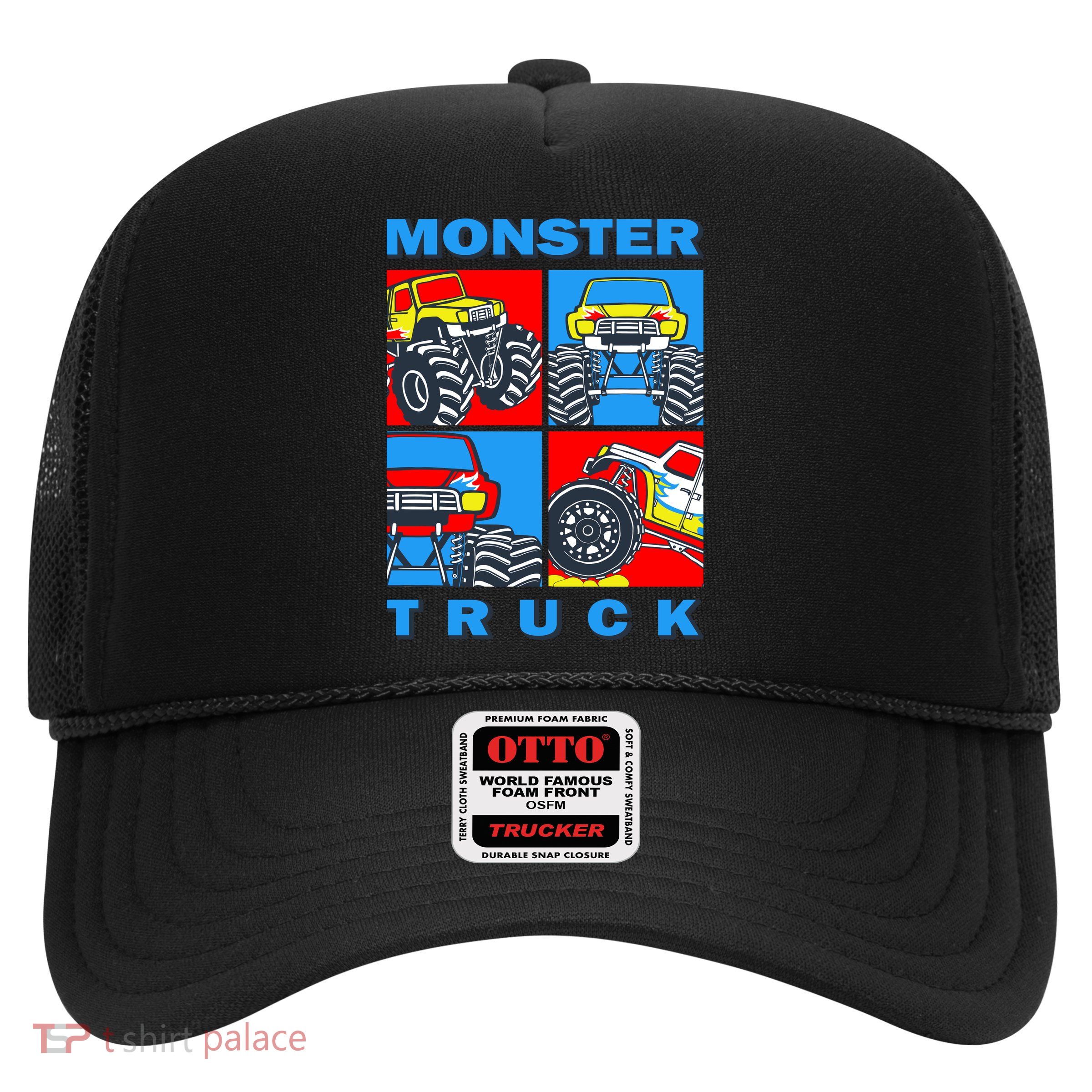 Monster Truck Block Trucker Hat