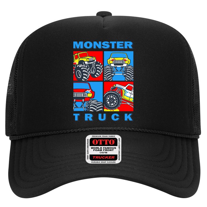 Monster Truck Block Trucker Hat