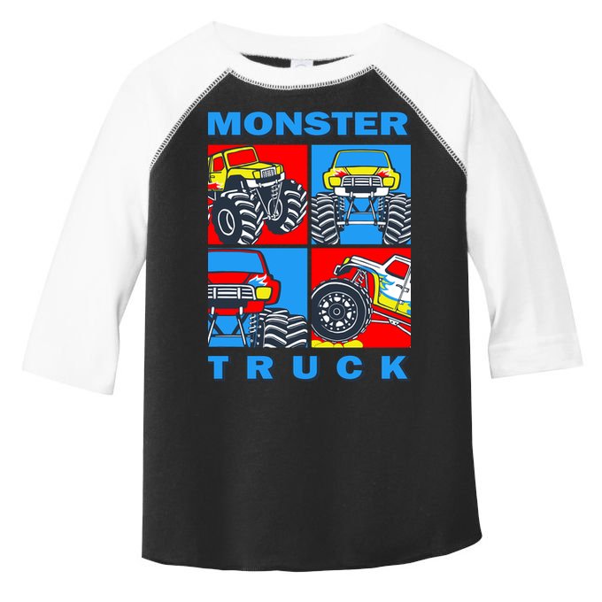 Monster Truck Block Toddler Fine Jersey T-Shirt