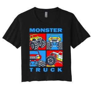 Monster Truck Block Women's Crop Top Tee