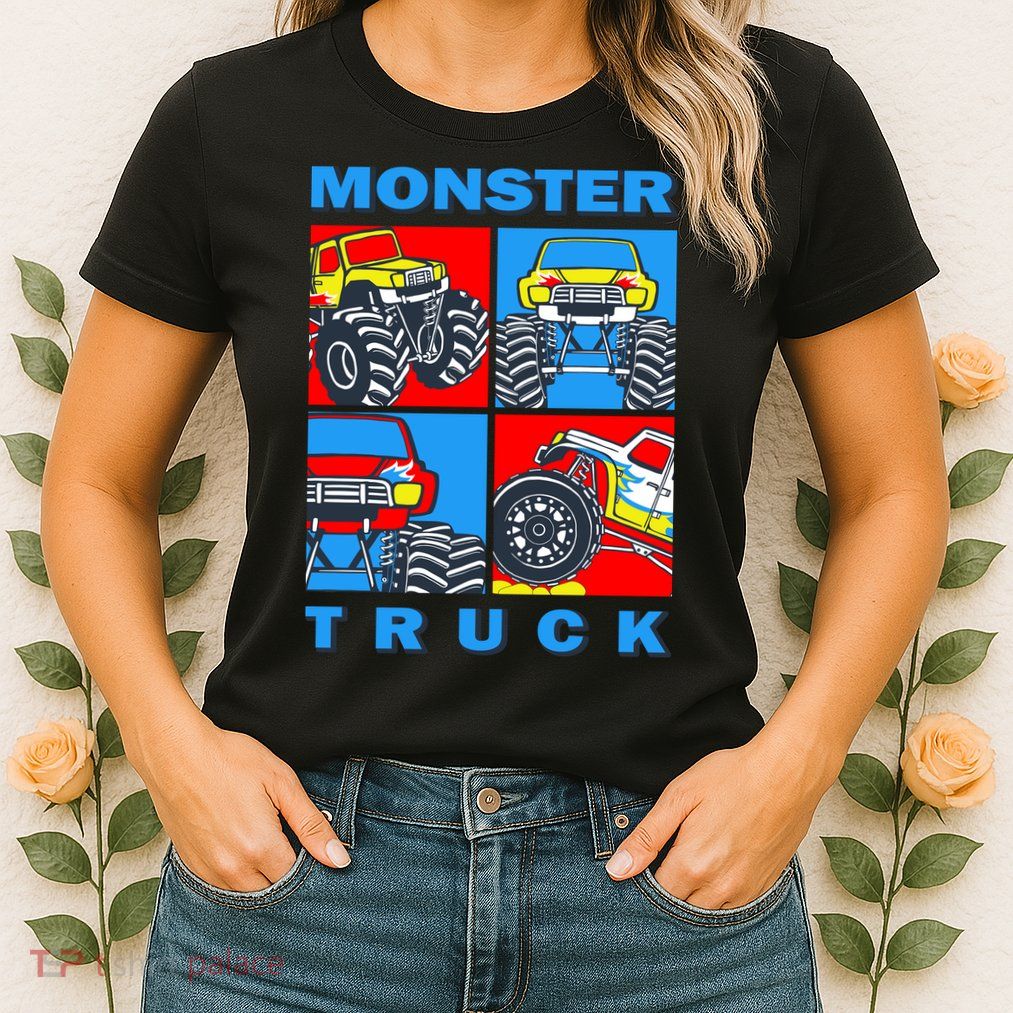 Monster Truck Block Womens T-Shirt